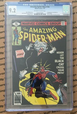 Spiderman 194 Cgc - 9.  2 1st Appearance Of Black Cat Marvel