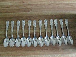 12 State Souvenir Silver Plate Spoons Wm Rogers&son 1915 United States,  Eagle