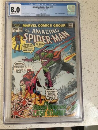 Spider - Man 122 Cgc 8.  0 (7/73) Mennen Insert.  Marvel Comics