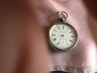 Victorian H Samuel Silver Pocket Watch In Need Of Restoration