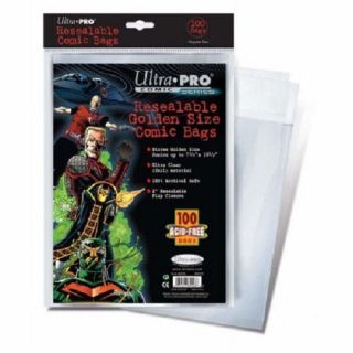 50 Ultra Pro Golden Size Resealable Storage Bags And Boards Factory