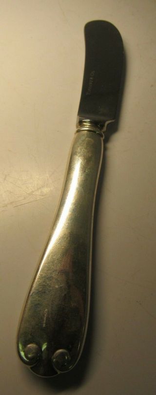 Tiffany & Co.  Flemish Pattern Butter Knife Paddle Hollow Handle