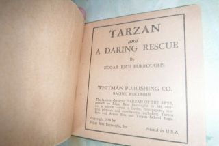 Tarzan and a Daring Rescue Premium Big Little Book BLB 1938 SC Rare C7 4