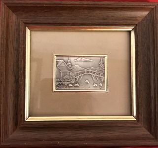 Rare Vintage Sterling Silver Wall Plaque Italy