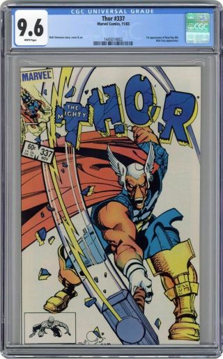Thor 337 Cgc 9.  6 White Pages First Beta Ray Bill Guardians 3