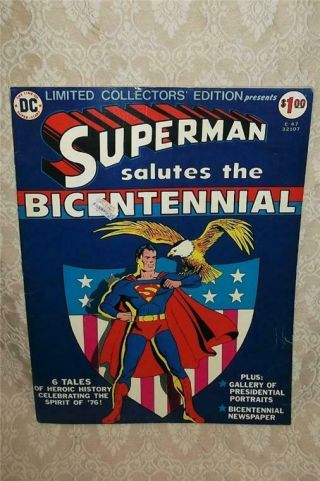 Vintage 1976 " Superman Salutes The Bicentennial " Collectors Edition Illus Vgc Nr