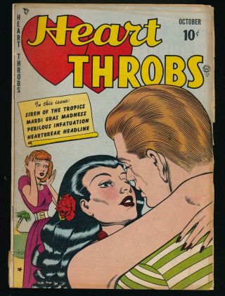Heart Throbs No.  2 1949 Dc Romance Comic Book Bill Ward Gga Cover & Art Vg -