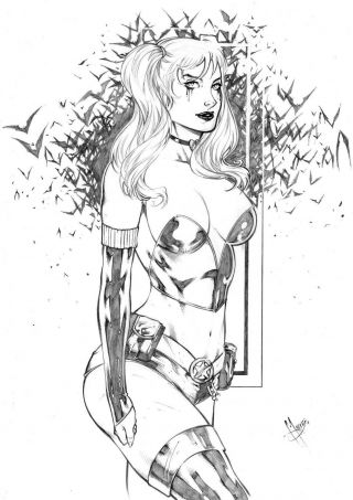 Harley Quinn (11 " X17 ") By Marcos - Ed Benes Studio