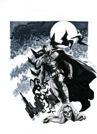 Batman (11 " X17 ") By Junior Diniz - Ed Benes Studio
