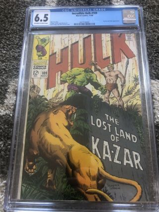 Incredible Hulk 109 11/68 Cgc 6.  5 (stan Lee Story)