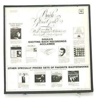 GLENN GOULD J.  S.  BACH Well - Tempered Clavier Book I Complete 3 LP BOX PROMO 2