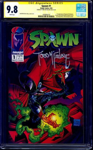 Spawn 1 Cgc Ss 9.  8 Signed By Todd Mcfarlane Movie Coming Soon 1992 Nm/mt