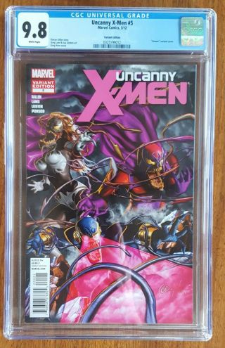 Uncanny X - Men 5 Cgc 9.  8 Venom Variant 1:50 Greg Horn - Magneto Cyclops