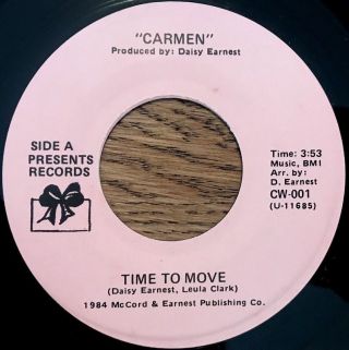 Carmen - Time To Move - 45 Rare Boogie/funk/synths 1984 Listen