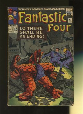 Fantastic Four 43 Vg 3.  5 1 Book Marvel Doctor Doom Frightful Four 1965