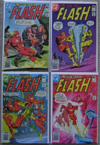 Flash 280 - 283 Dc Comics 4 Comic Run 1980 Vf To Nm Prof Zoom Fastest Man Alive
