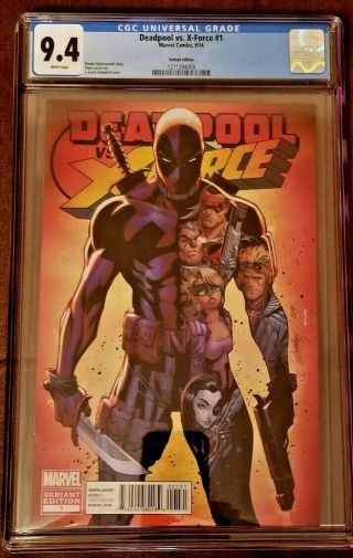 Deadpool Vs.  X - Force 1 Variant Edition Cgc 9.  4