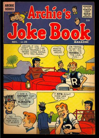 Archie’s Joke Book 25 Silver Age Betty & Veronica Comic 1956 Fn - Vf