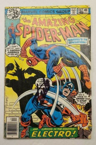 Signed Stan Lee Spider - Man 187 F/vf 129 300 Electro 361 101 121 -