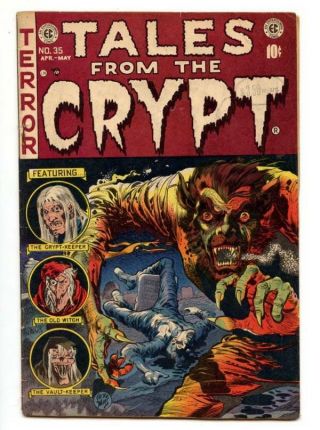 Tales From The Crypt 35 (vg -) E.  C.  Comics Golden Age Sci Fi Horror 1953