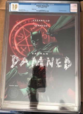 Batman Damned 1 (2018) Cgc 10 Lee Variant 1st Print Black Label Not 9.  8 9.  9