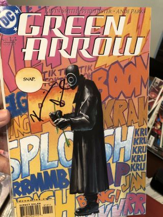 Signed Green Arrow Comic 13 By Writer Kevin Smith - For Charity