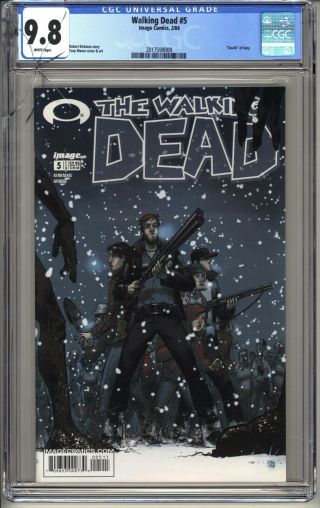 Walking Dead 5 Cgc 9.  8 Wp Image 2003 1st Print (cgc Case Cracked/damage)