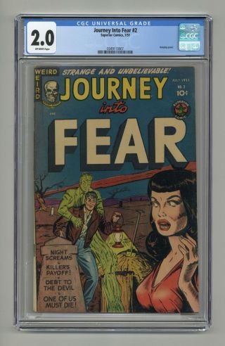 Journey Into Fear 2 1951 Cgc 2.  0 0349113007