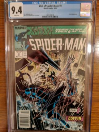 Web Of Spider - Man 31 Cgc 9.  4 White Pages Kraven 