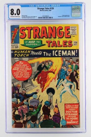 Strange Tales 120 - Cgc 8.  0 Vf - Marvel 1964 - Fantastic Four & Iceman App (s)