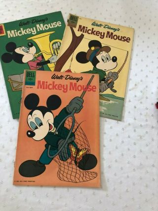 Mickey Mouse 81,  83,  84 - 1962 Dell Walt Disney 