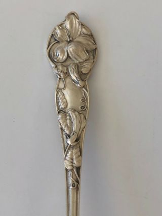 6 " Watson Mechanics Sterling Silver Flower Series Spoon Figural No Mono 5