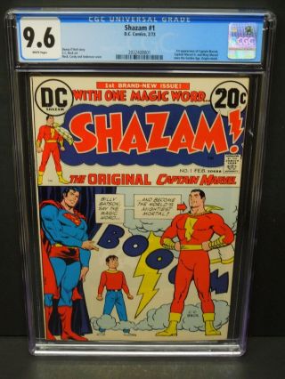 Dc Comics Shazam 1 1973 Cgc 9.  6 White Pages Origin 1st Bronze Captain Marvel