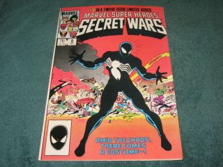 1984 Marvel Secret Wars 8 Spider - Man 1st Black Costume Venom Key Vf/nm