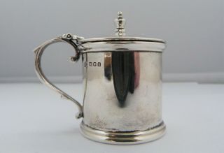 1929 - Solid Silver - Mustard Pot - Robert Pringle & Sons