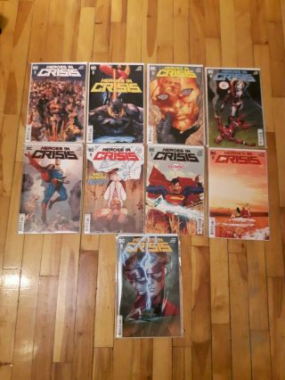 Heroes In Crisis Complete Set 1 2 3 4 5 6 7 8 9 First Print Nm Dc Tom King