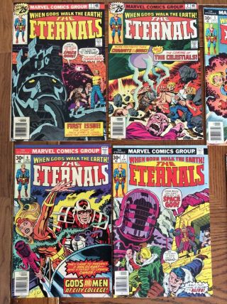Marvel Comics THE ETERNALS Set 1 - 19 Except 18.  Jack Kirby 1976 2