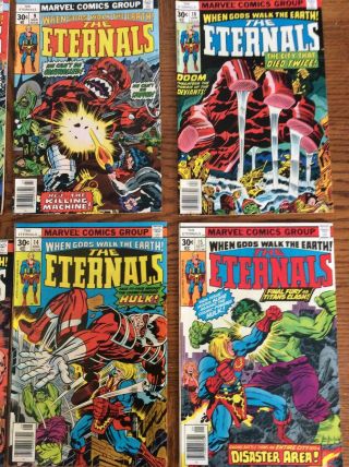 Marvel Comics THE ETERNALS Set 1 - 19 Except 18.  Jack Kirby 1976 4