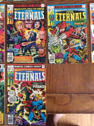 Marvel Comics THE ETERNALS Set 1 - 19 Except 18.  Jack Kirby 1976 6