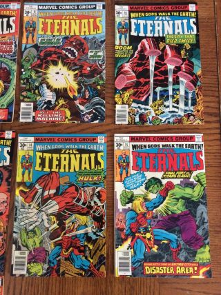 Marvel Comics THE ETERNALS Set 1 - 19 Except 18.  Jack Kirby 1976 7