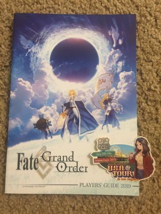 Anime Expo Ax 2019 Fate Grand Order Player Guide Booklet,  World Tour Sticker
