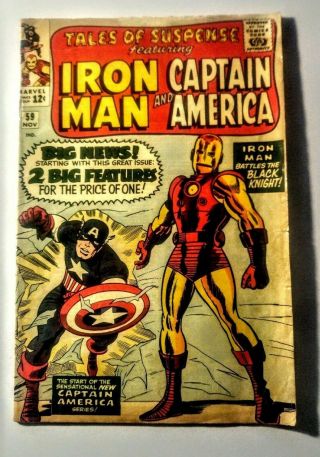 Tales Of Suspense 59 Marvel Captain America And Iron Man,  Lower Grade