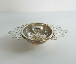 Antique English Silverplated Tea Strainer Afternoon Tea