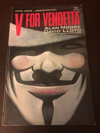 Dc Comics V For Vendetta - First Printing 1990