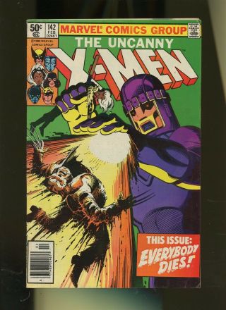 Uncanny X - Men 142 Vg 3.  5 1 Book Marvel Mutants 1st Uncanny Issue 1981