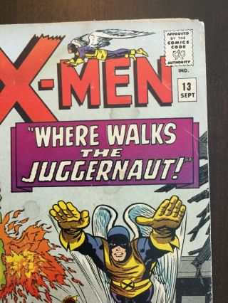 Uncanny X - Men (1st Series,  1963) 13 GD,  2nd Juggernaut.  Combo 5