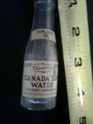Canada Dry Sparkling Club Soda Miniature Bottle - 4