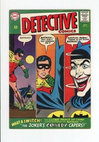 Detective Comics 341 - Batman And Robin - Classic Joker Cover - 1965