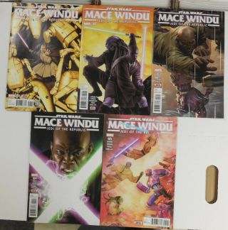 Star Wars Mace Windu Comic Set 1 2 3 4 5 Jedi Of The Republic Marvel