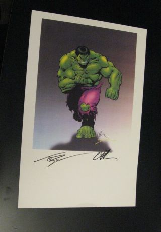 Look Jim Starlin / Tom Smith,  Large Signed Hulk Print